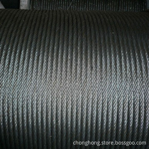 Steel Wire Rope for Fishing and Shipping Purposes, with 6 x 7/6 x 19/6 x 37/6 x 24 Construction